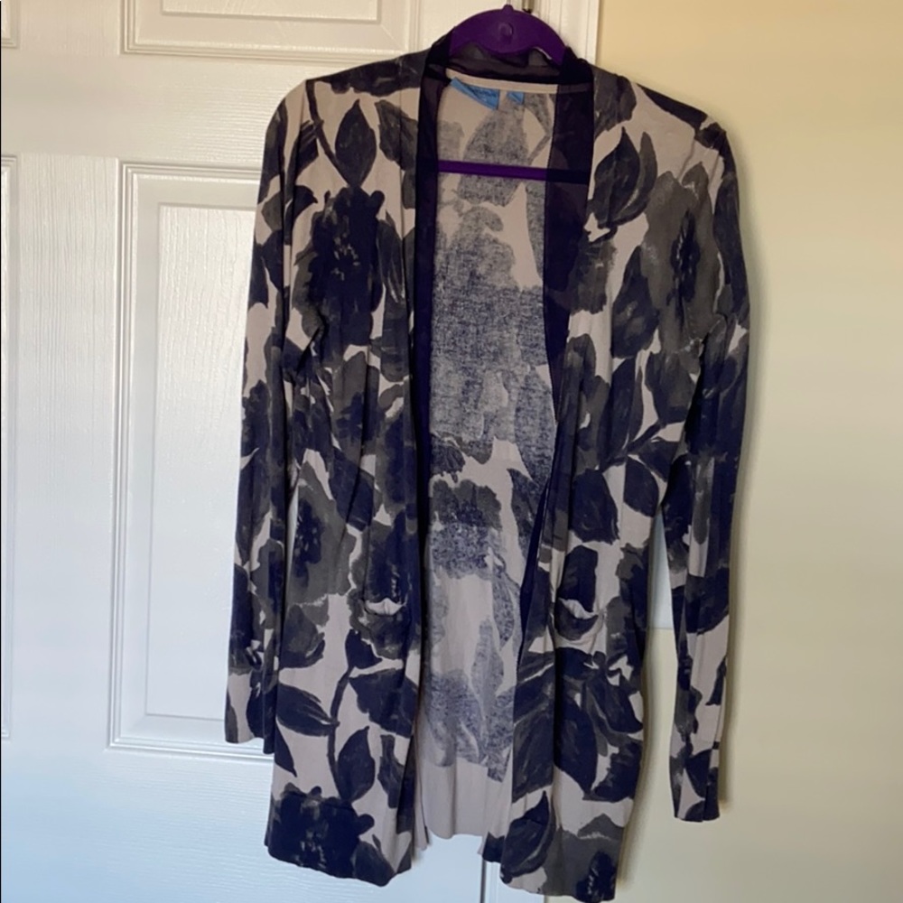 Floral Open Cardigan